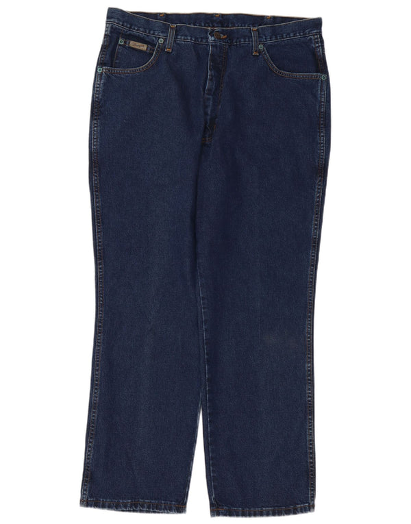Wrangler Mens Ohio Straight Jeans W38 L30 Blue Cotton