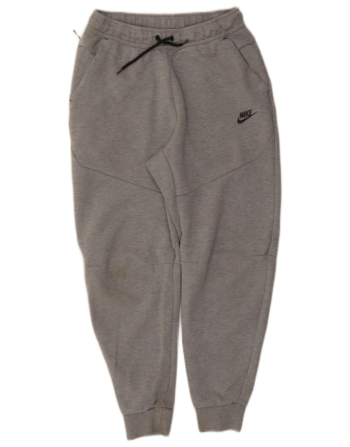 NIKE Mens Tracksuit Trousers Joggers Medium  Grey Flecked Cotton
