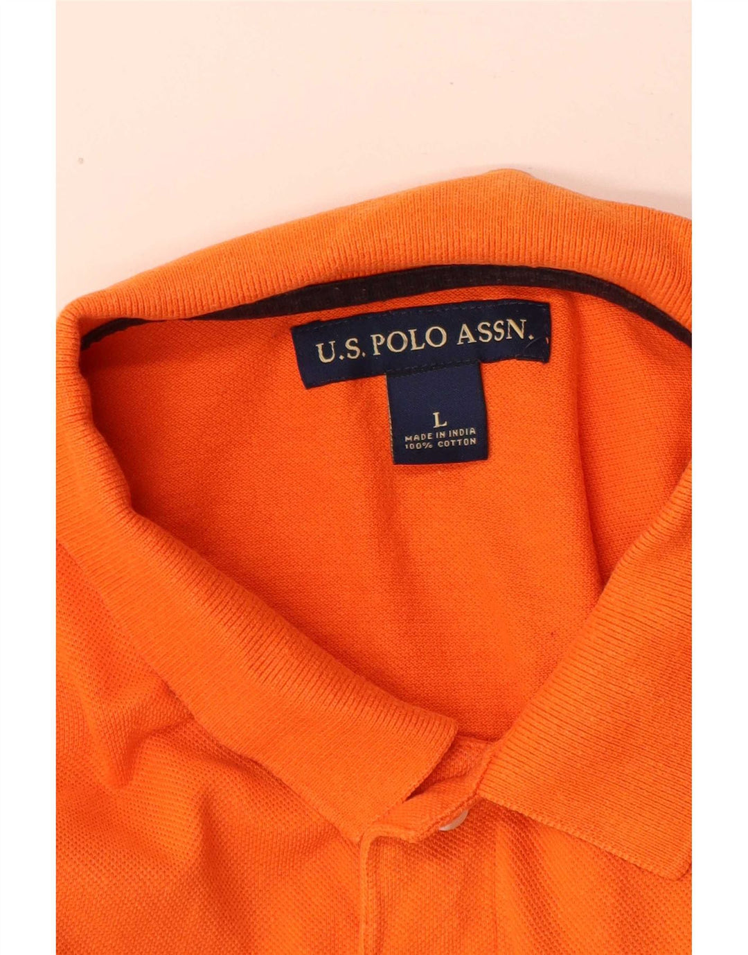 U.S. Polo Assn. Mens Shirt Large Orange Cotton