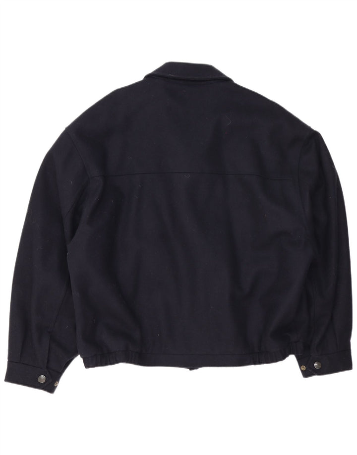 Ivy Oxford Mens Bomber Windbreaker Jacket IT 56 3XL Navy Blue