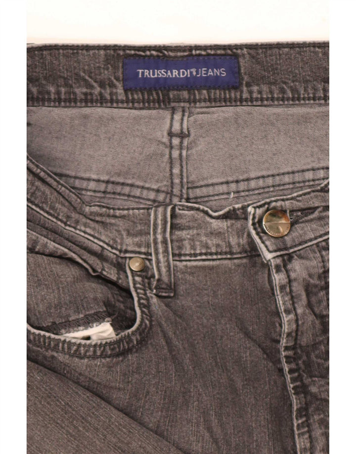 Trussardi Mens Slim Jeans W32 L30 Grey Cotton