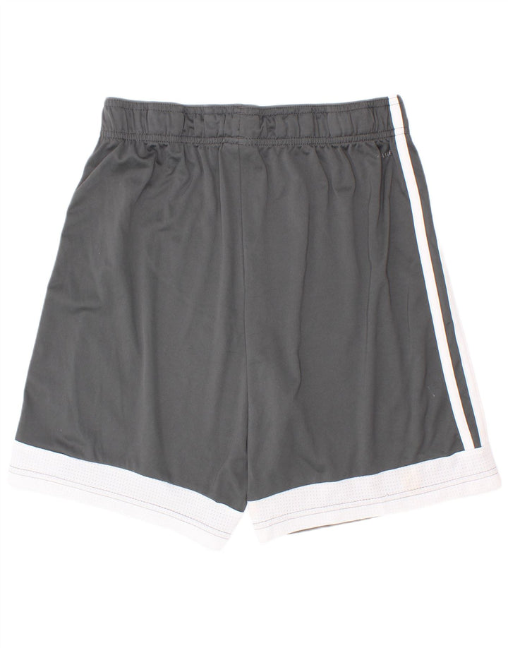 Adidas Boys Sport Shorts 13-14 Years Grey Colourblock Polyester