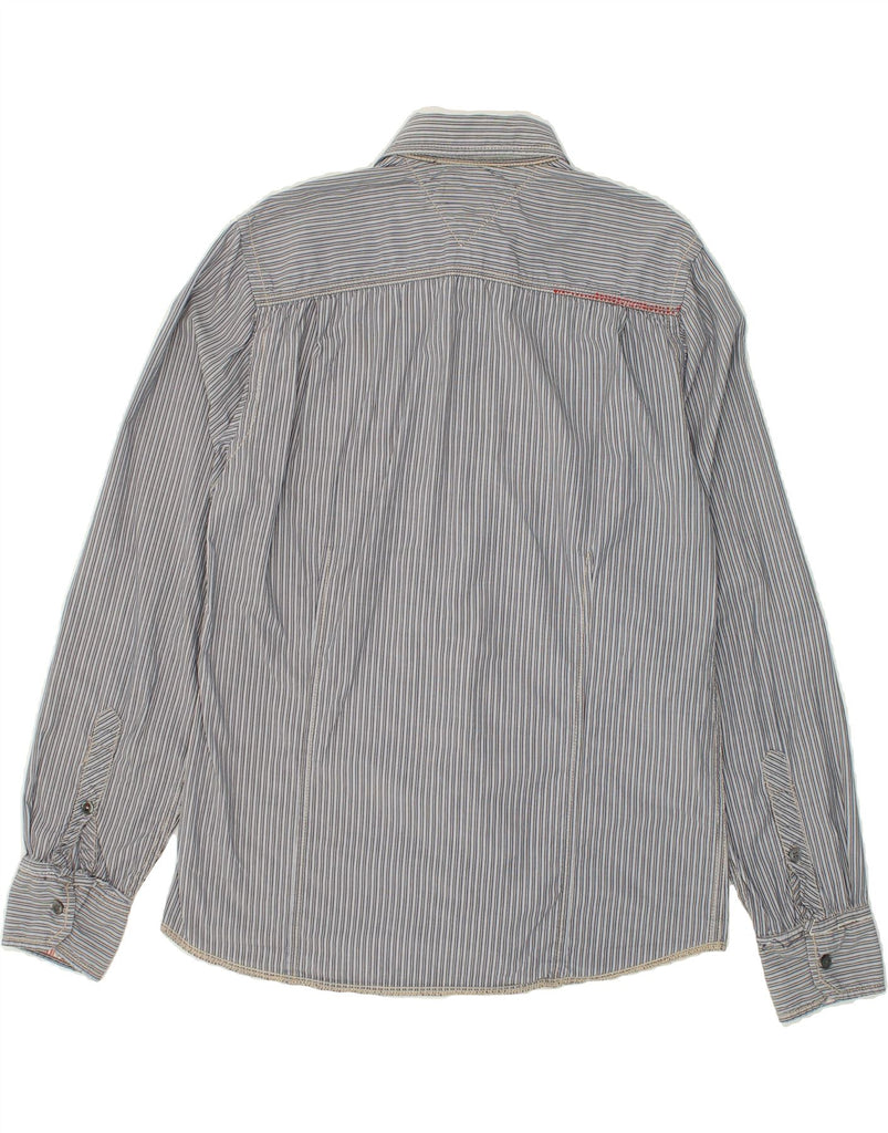 TOMMY HILFIGER Mens Shirt Medium Grey Pinstripe Cotton | Vintage Tommy Hilfiger | Thrift | Second-Hand Tommy Hilfiger | Used Clothing | Messina Hembry 