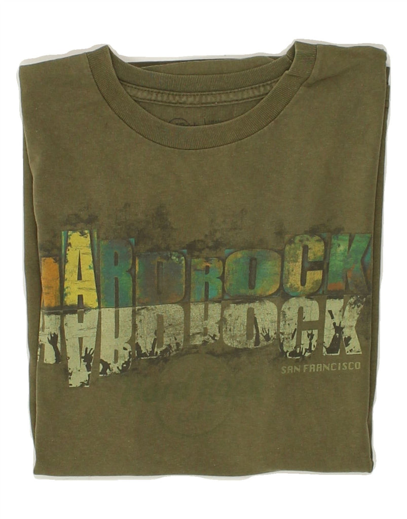 HARD ROCK CAFE Mens San Francisco Graphic T-Shirt Top Small Green Cotton | Vintage Hard Rock Cafe | Thrift | Second-Hand Hard Rock Cafe | Used Clothing | Messina Hembry 