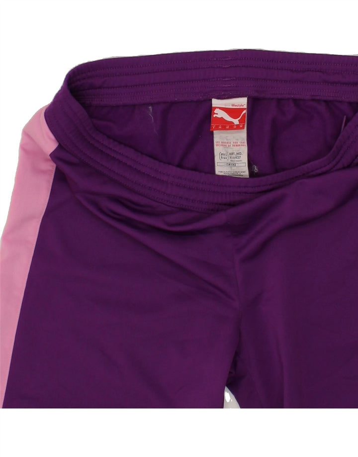 PUMA Womens Tracksuit Trousers UK 10 Small  Purple Colourblock Polyester Vintage Puma and Second-Hand Puma from Messina Hembry 