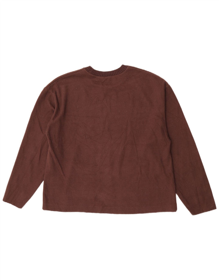 Zara Womens Boat Neck Jumper Sweater UK 16 Large Brown Polyester