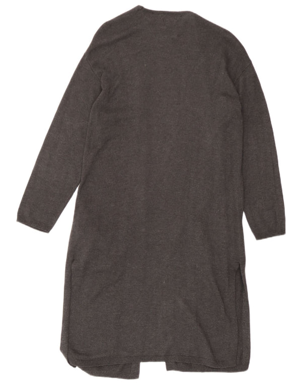 Zara Girls Longline Cardigan Sweater 9-10 Years Grey Viscose