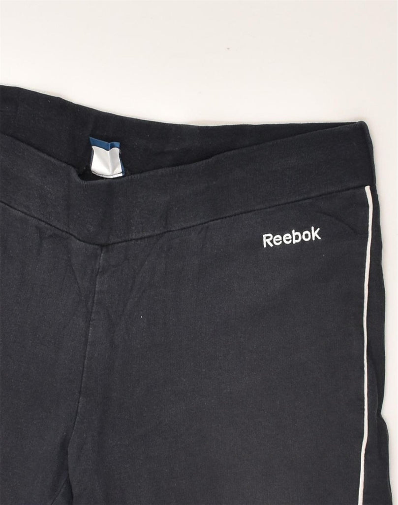 REEBOK Womens Tracksuit Trousers UK 14 Large Navy Blue | Vintage Reebok | Thrift | Second-Hand Reebok | Used Clothing | Messina Hembry 