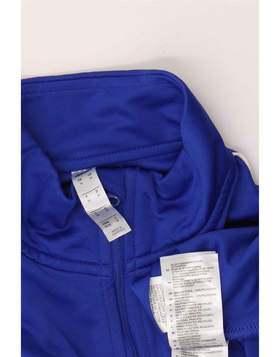 Adidas Mens Aeroready Zip Neck Pullover Tracksuit Top Medium Blue Polyester