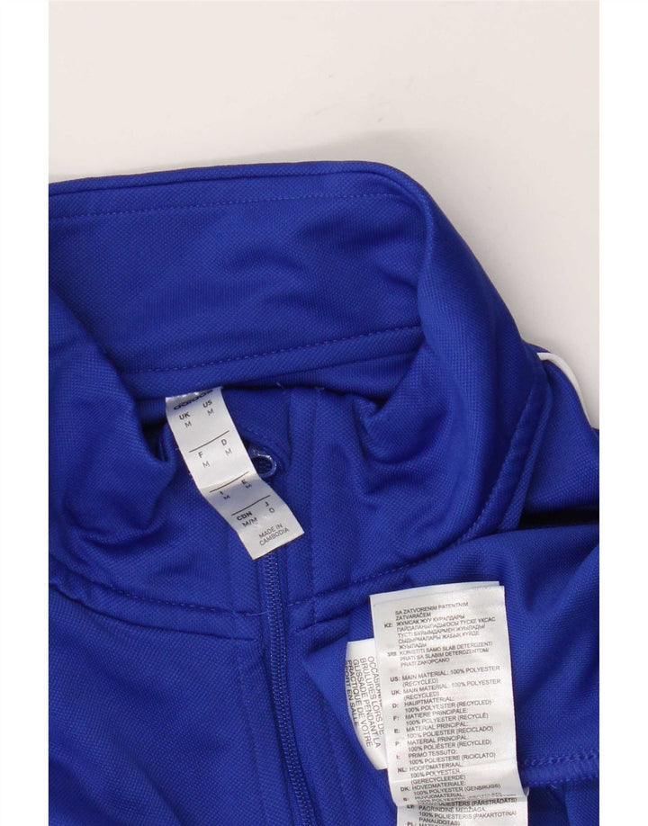 Adidas Mens Aeroready Zip Neck Pullover Tracksuit Top Medium Blue Polyester