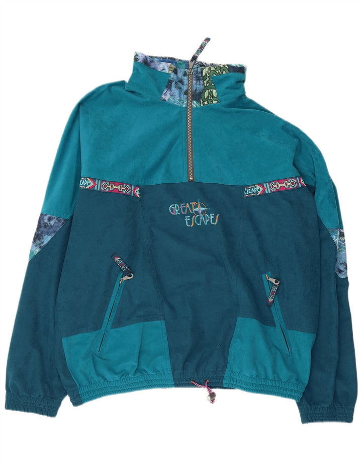 GREAT ESCAPES Mens Pullover Tracksuit Top Jacket XL Blue Colourblock