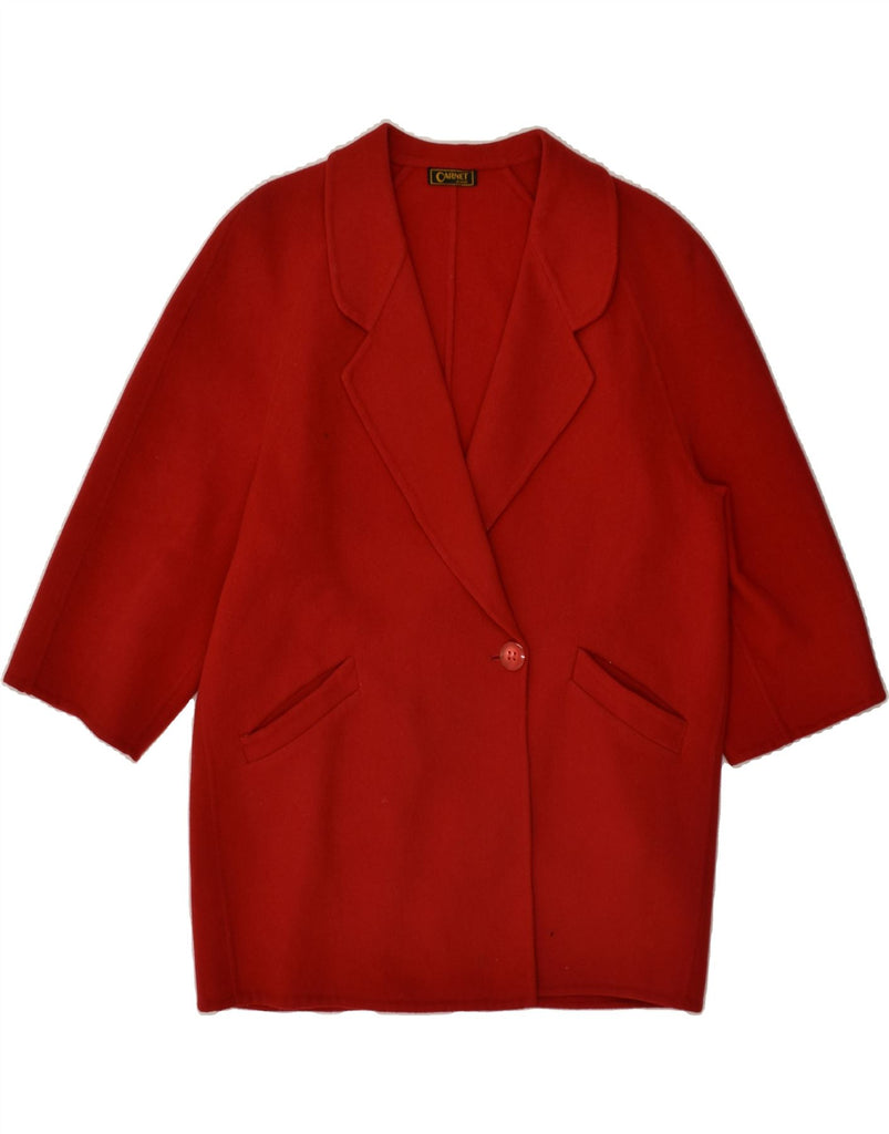 VINTAGE Womens Overcoat UK 14 Large Red | Vintage Vintage | Thrift | Second-Hand Vintage | Used Clothing | Messina Hembry 