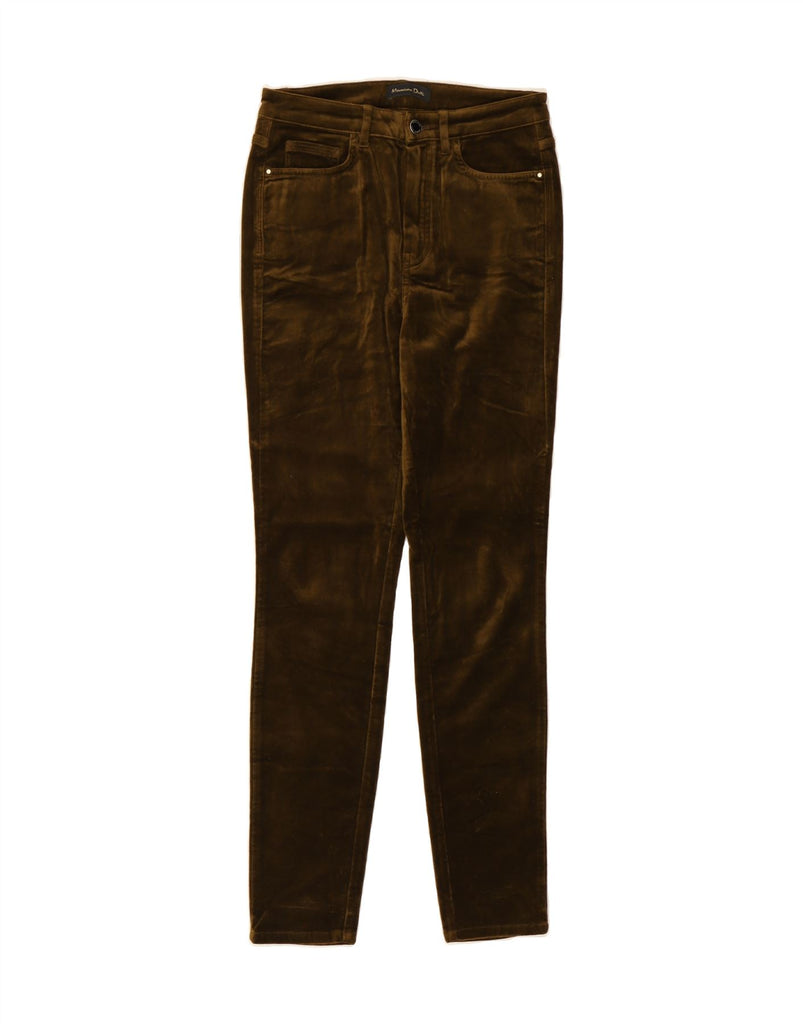 MASSIMO DUTTI Womens Skinny Casual Trousers EU 38 Small W28 L30 Brown Vintage Massimo Dutti and Second-Hand Massimo Dutti from Messina Hembry 