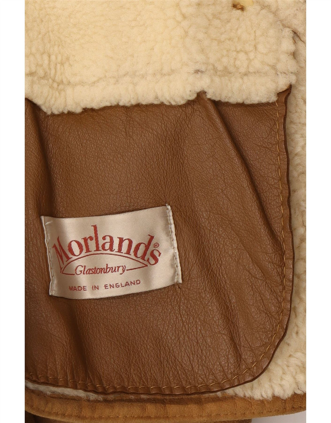 Morlands Mens Double Breasted Shearling Jacket UK 36 Small Brown