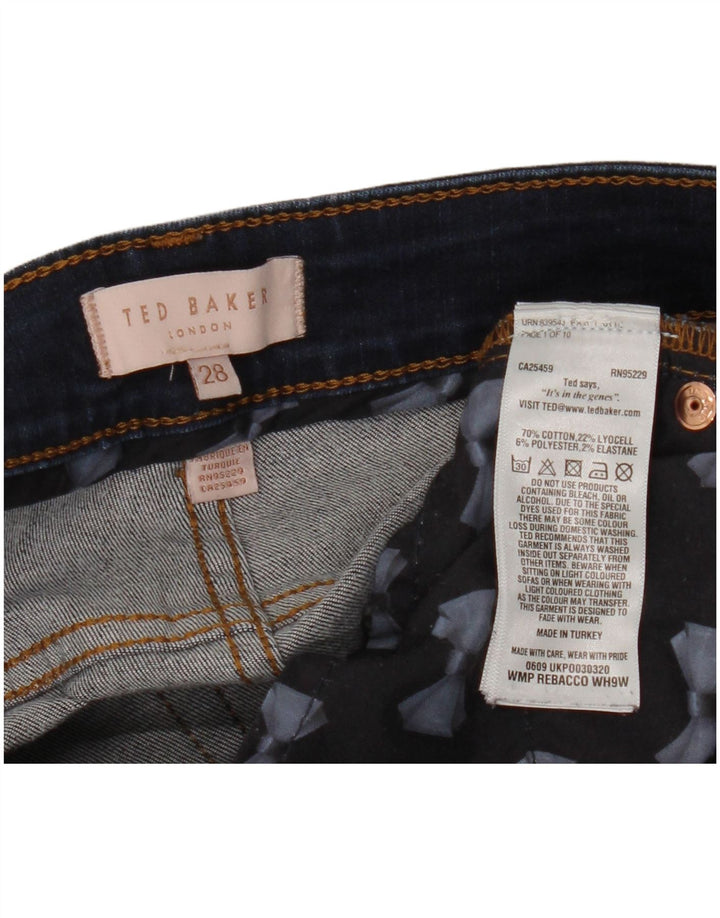 TED BAKER Womens Skinny Jeans W28 L27  Navy Blue Cotton