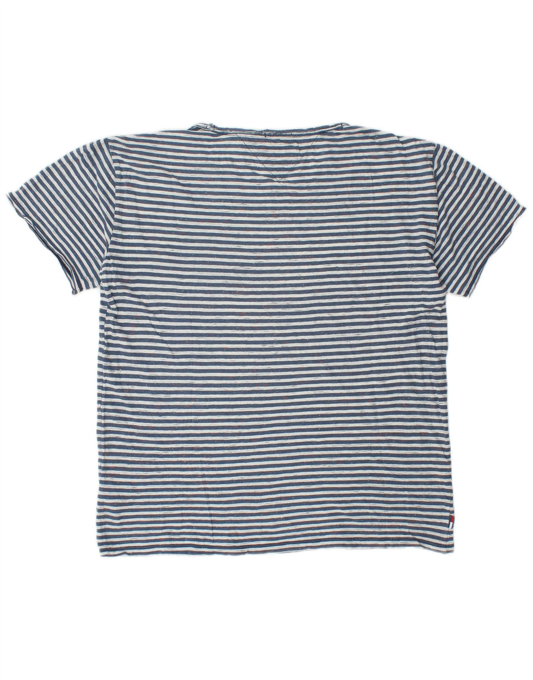 Tommy Hilfiger Mens T-Shirt Top Medium Navy Blue Striped Cotton