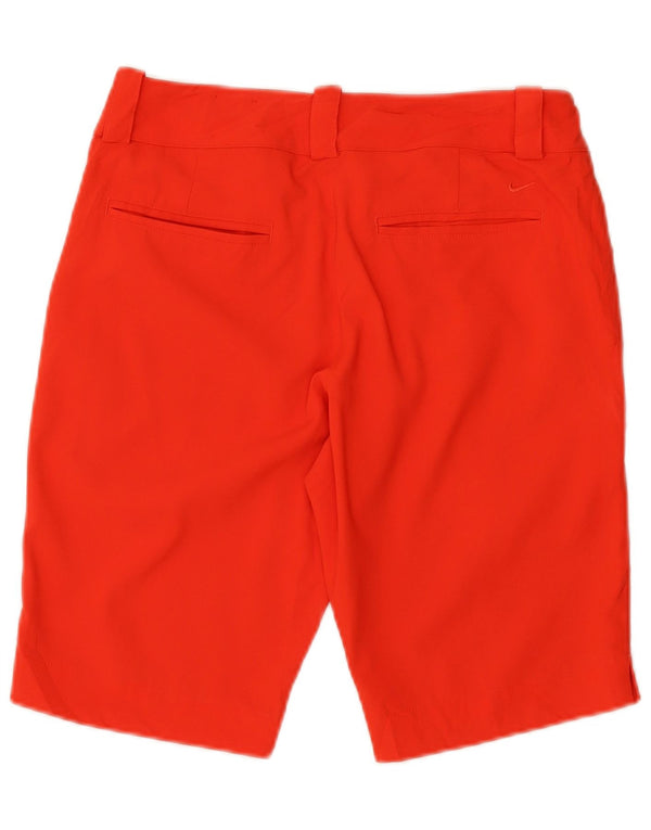 Nike Womens Dri Fit Chino Shorts UK 8 Small W27 Red Polyester