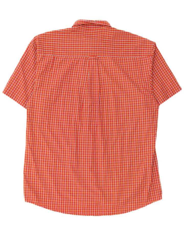 Camel Active Mens Short Sleeve Shirt Medium Red Check Cotton