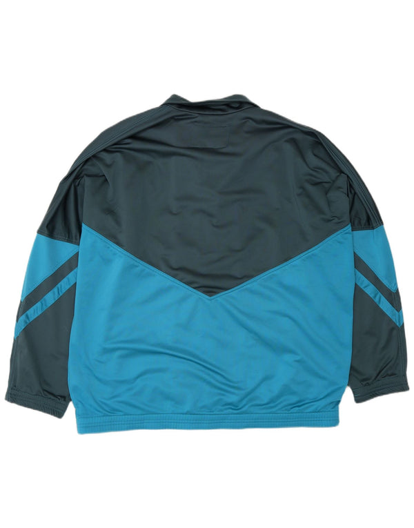 Diadora Mens Graphic Tracksuit Top Jacket UK 42 Large Blue Colourblock