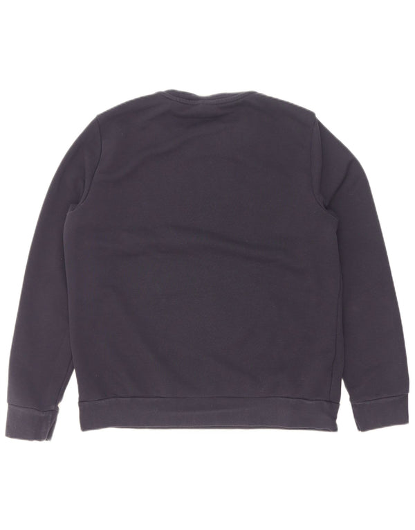 Adidas Womens Graphic Sweatshirt Jumper UK 14 Medium Navy Blue