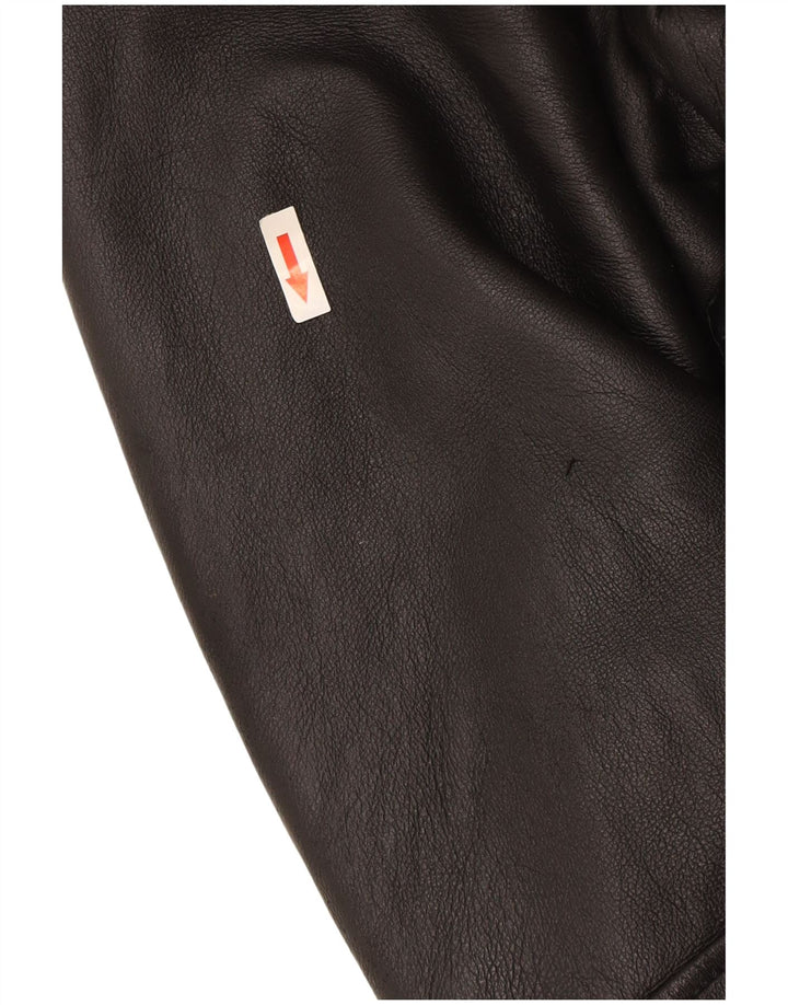 Vintage Mens Shearling Overcoat IT 52 XL Black Shearling