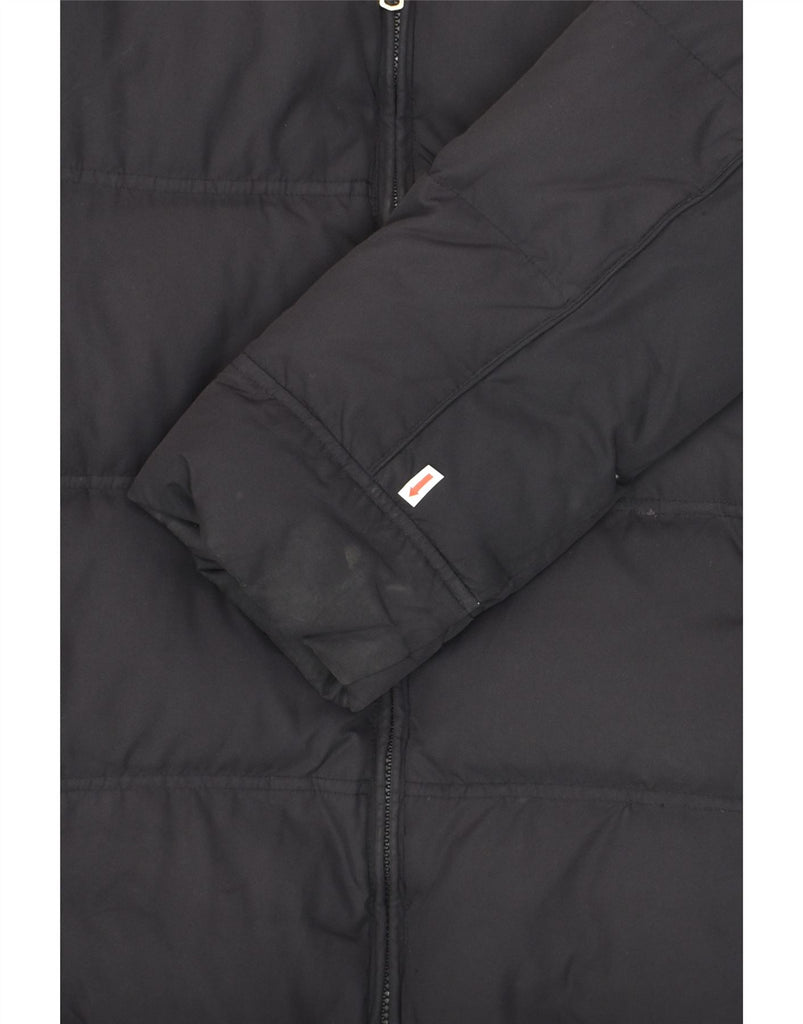 CHAMPION Womens Padded Coat UK 18 XL Black Polyester | Vintage Champion | Thrift | Second-Hand Champion | Used Clothing | Messina Hembry 