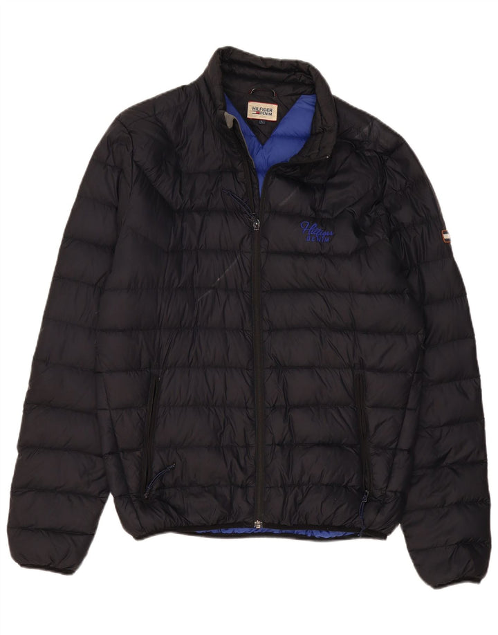Tommy Hilfiger Mens Padded Jacket UK 40 Large Black Nylon