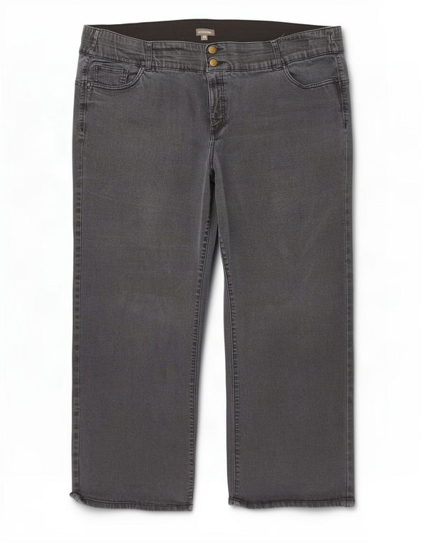 Marks & Spencer Womens Autograph Straight Jeans UK 26 5XL W46 L30 Grey