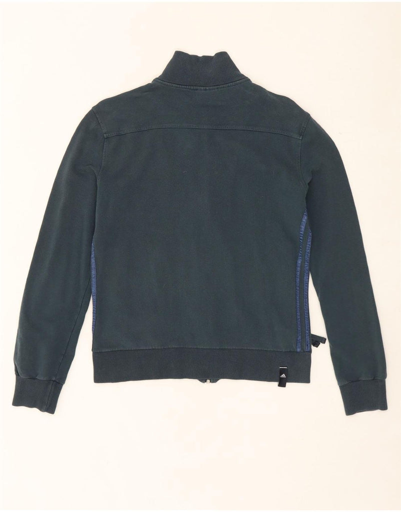 ADIDAS Womens Tracksuit Top Jacket UK 38/40 Medium Navy Blue Cotton Vintage Adidas and Second-Hand Adidas from Messina Hembry 