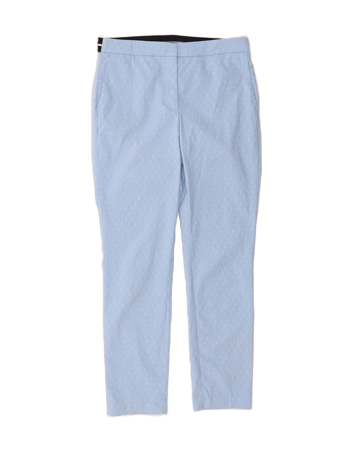 ZARA Womens Slim Chino Trousers Large W30 L28 Blue Spotted Vintage Zara and Second-Hand Zara from Messina Hembry 