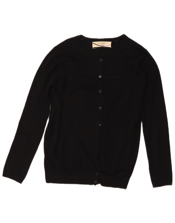 Zara Womens Cardigan Sweater UK 12 Medium Black