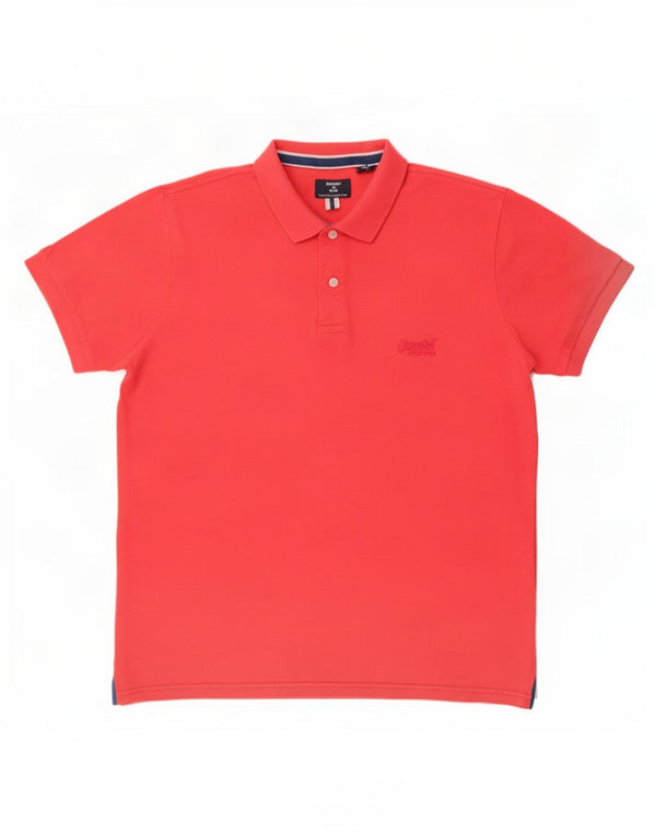 Superdry Mens Polo Shirt XL Red Cotton