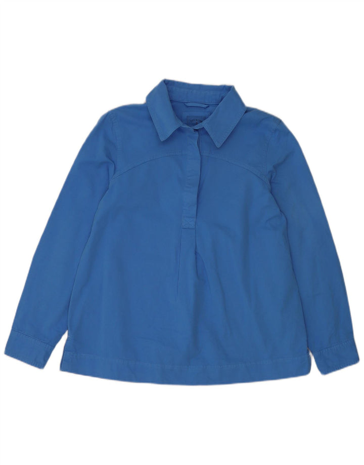 Joules Womens Oversized Pullover Shirt UK 10 Small Blue Cotton