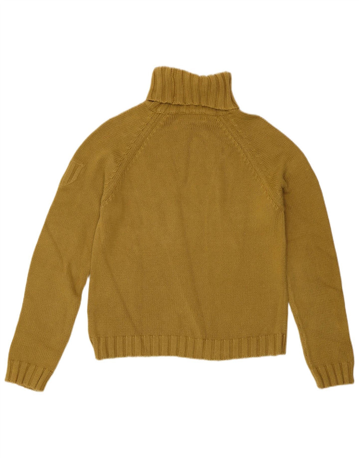 Zara Womens Roll Neck Jumper Sweater UK 14 Large Yellow