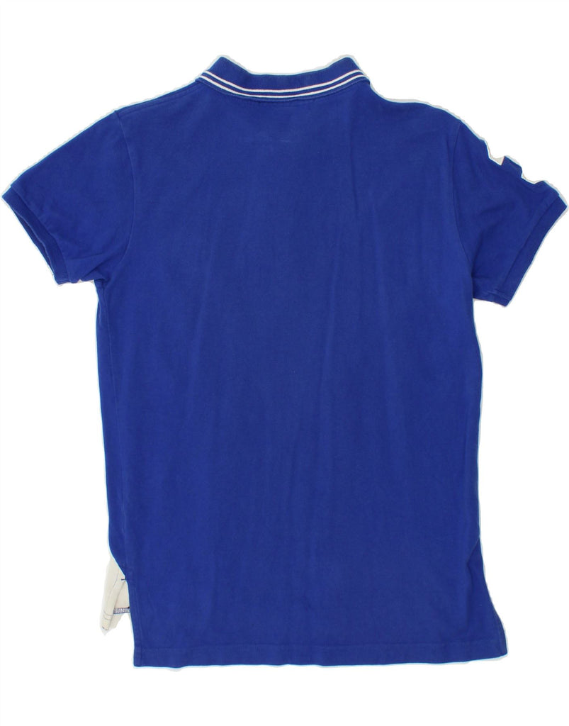 US POLO ASSN Mens Slim Fit Graphic Rugby Polo Shirt Small Blue Colourblock Vintage US Polo Assn and Second-Hand US Polo Assn from Messina Hembry 
