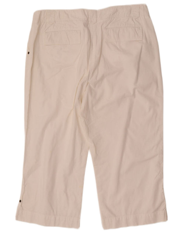 Marks & Spencer Womens High Waist Capri Trousers UK 18 XL W34 L22 White