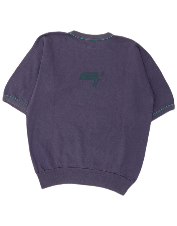 American System Mens By Olmes Carretti Graphic Sweatshirt Jumper Large Blue