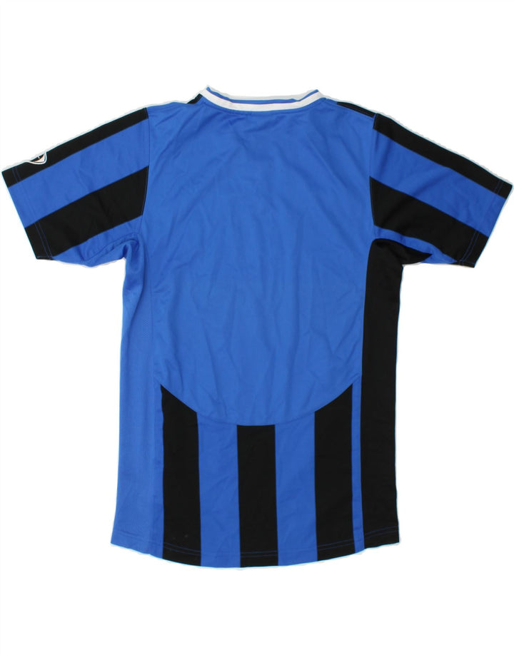 NIKE Boys T-Shirt Top 13-14 Years XL  Blue Striped Polyester Vintage Nike and Second-Hand Nike from Messina Hembry 