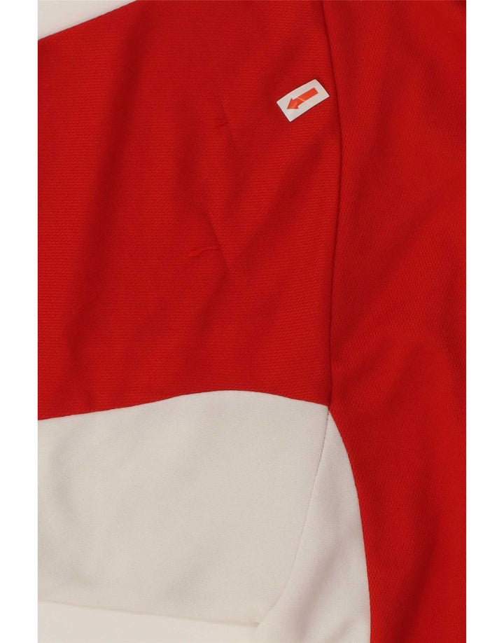 Lotto Mens Graphic Polo Shirt XL Red Colourblock Polyester