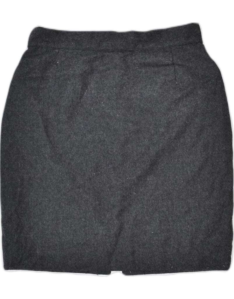 VINTAGE Womens Pencil Skirt IT 42 Medium W26 Grey Wool | Vintage | Thrift | Second-Hand | Used Clothing | Messina Hembry 