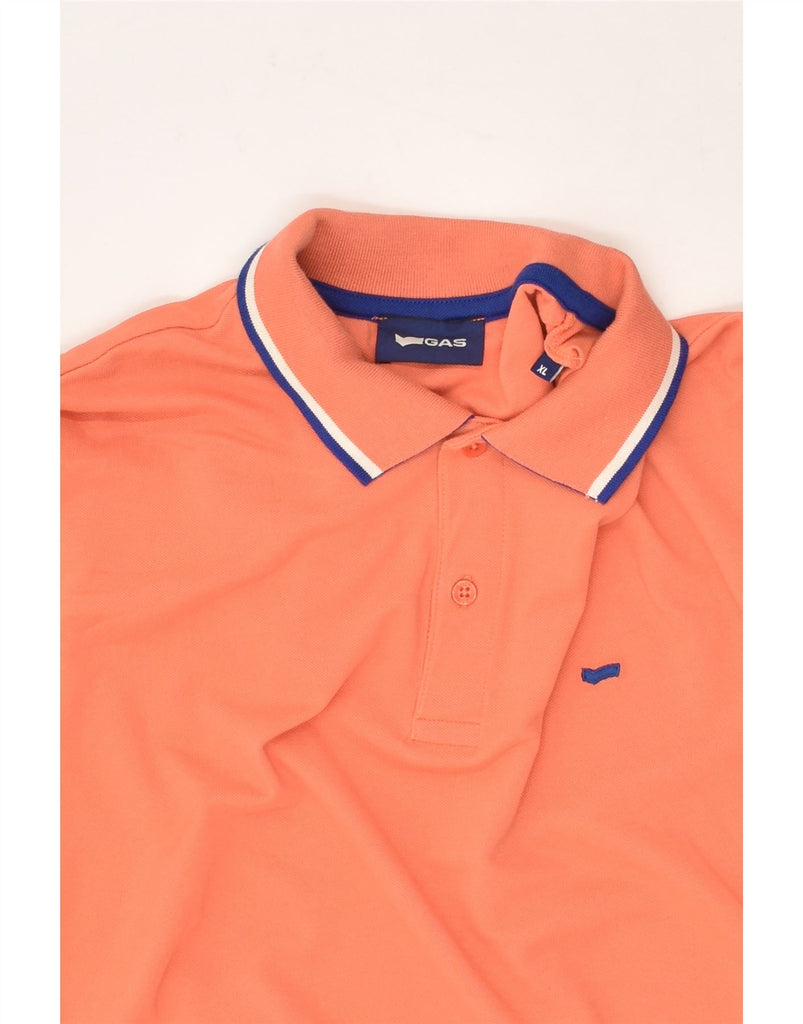 GAS Mens Slim Polo Shirt XL Pink Cotton | Vintage Gas | Thrift | Second-Hand Gas | Used Clothing | Messina Hembry 