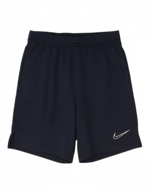 Nike Boys Dri Fit Sport Shorts 12-13 Years Large Navy Blue Polyester