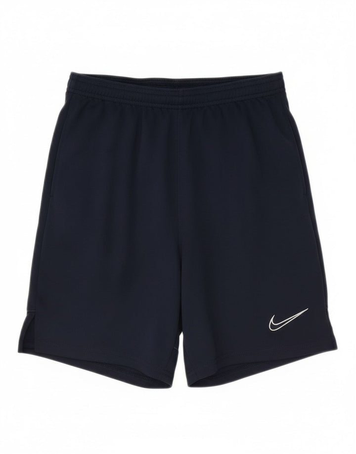 Nike Boys Dri Fit Sport Shorts 12-13 Years Large Navy Blue Polyester