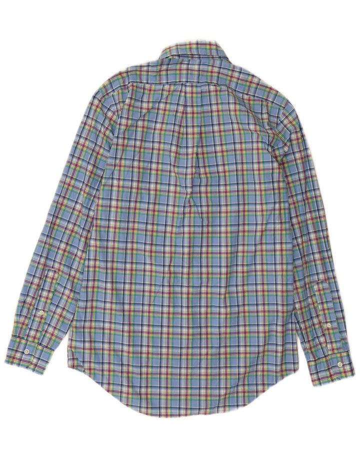 Ralph Lauren Mens Shirt Small Blue Check Cotton