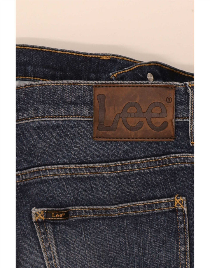 Lee Womens Powell Straight Jeans W28 L32 Navy Blue Cotton