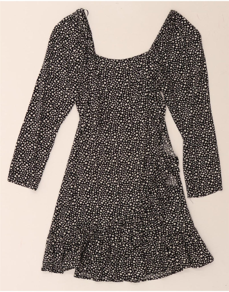 MISS SELFRIDGE Womens Petites 3/4 Sleeve A-Line Dress UK 4 XS  Black Heart Vintage Miss Selfridge and Second-Hand Miss Selfridge from Messina Hembry 