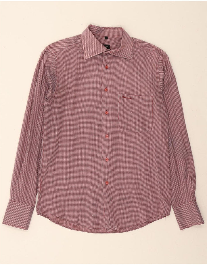 PAUL SMITH Mens Abstract Pattern Shirt Large Red Vintage Paul Smith and Second-Hand Paul Smith from Messina Hembry 