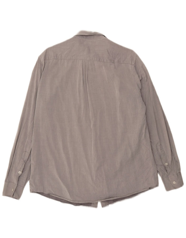 Armani Jeans Mens Shirt Large Grey Cotton
