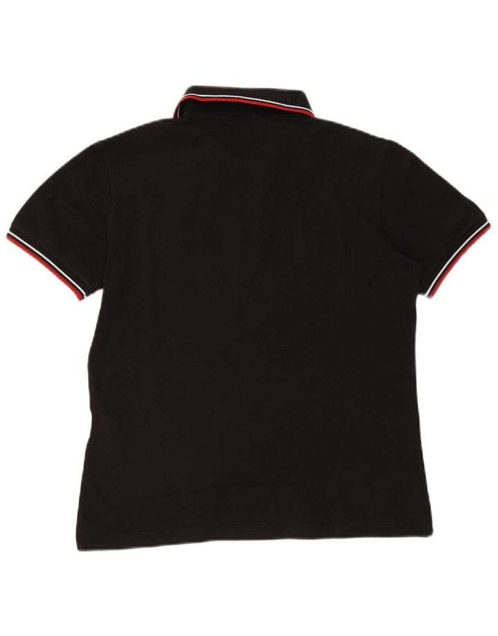 Fred Perry Mens Polo Shirt Small Black Striped Cotton