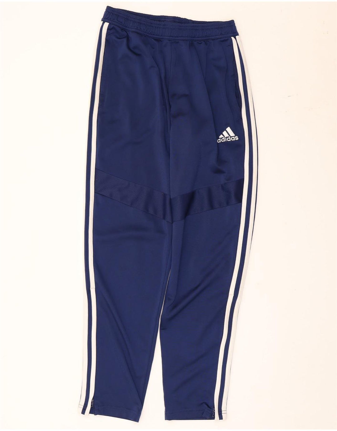 Adidas Mens Tracksuit Trousers Small  Navy Blue Polyester